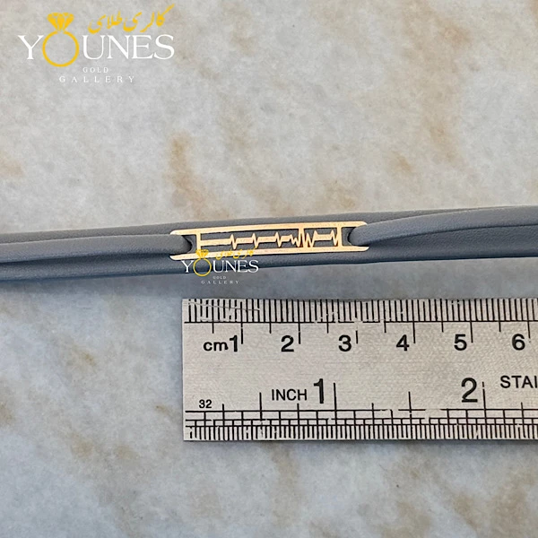 دستبند طلا چرم ضربان قلب